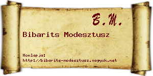 Bibarits Modesztusz névjegykártya